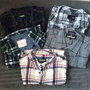 Bundle of 5 Men’s Long Sleeve Flannels